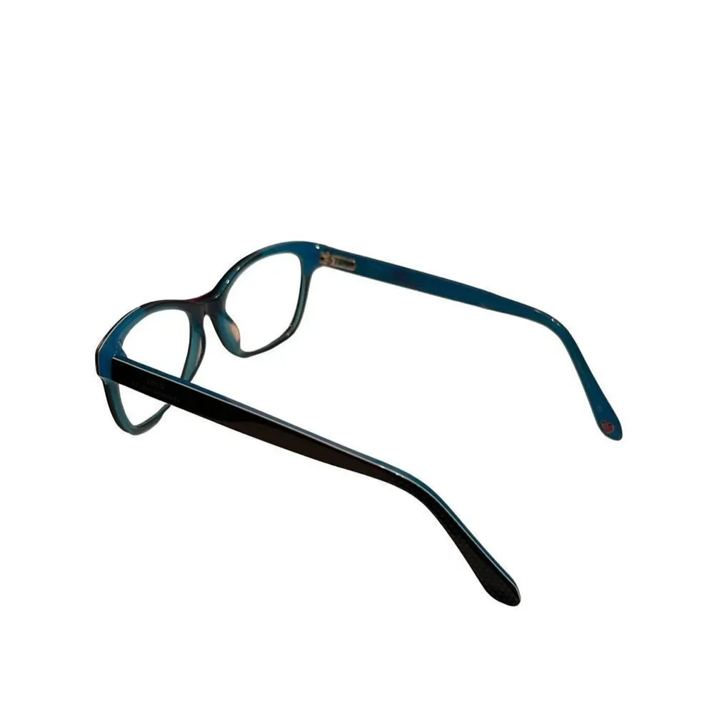 LULU By Lulu Guinness Blue Black Polka Dots Kids Eyeglasses Frames LK009 Glasses